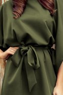 287-13 SOFIA Sukienka motyl - KHAKI 287-13 SOFIA Sukienka motyl - KHAKI