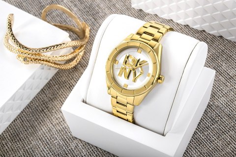 Zegarek Damski DKNY Chambers Midi Gold DK1L016M0065 + BOX Zegarek Damski DKNY Chambers Midi Gold DK1L016M0065 + BOX