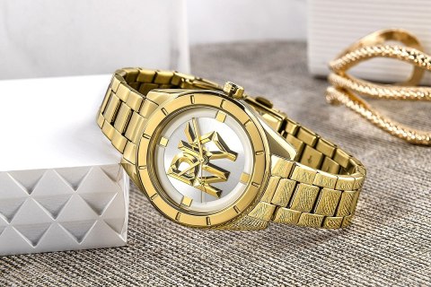 Zegarek Damski DKNY Chambers Midi Gold DK1L016M0065 + BOX Zegarek Damski DKNY Chambers Midi Gold DK1L016M0065 + BOX