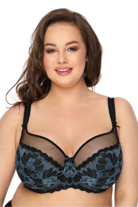 Biustonosz Soft Model Angel M-3329/2 Black/Blue - Mat Mat Biustonosz Soft Model Angel M-3329/2 Black/Blue - Mat Mat