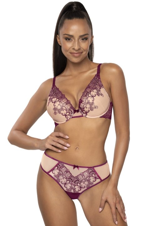 Biustonosz push up Biustonosz Push-up Model Maureen M-3808/11/1 Beige/Violet - Mat Mat Biustonosz push up Biustonosz Push-up Model Maureen M-3808/11/1 Beige/Violet - Mat Mat