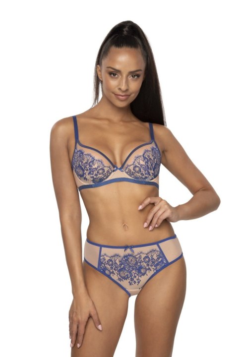 Biustonosz Soft Model Frances M-3804/2 Beige/Navy - Mat Mat Biustonosz Soft Model Frances M-3804/2 Beige/Navy - Mat Mat