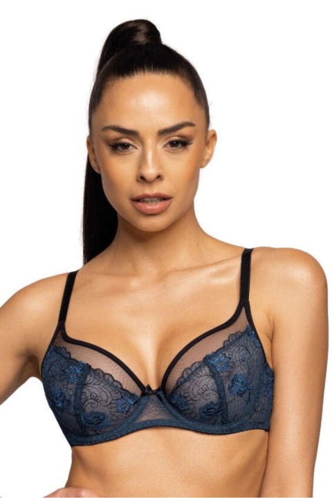 Biustonosz Soft Model Saddie M-3758/2 Blue/Black - Mat Mat Biustonosz Soft Model Saddie M-3758/2 Blue/Black - Mat Mat