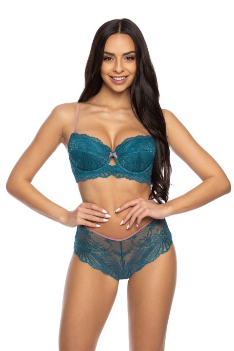 Biustonosz push up Biuetonosz Push-up Model 3525/11 Sybilla Turkus - Mat Mat Biustonosz push up Biuetonosz Push-up Model 3525/11 Sybilla Turkus - Mat Mat