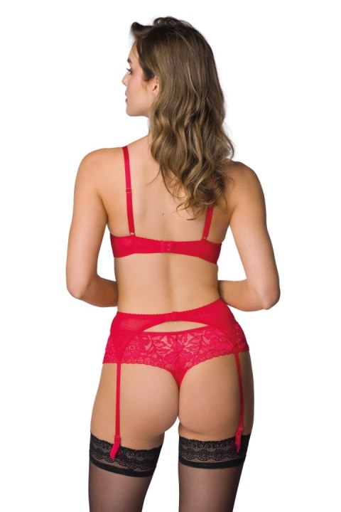 Gorsety, body, pasy Pas do pończoch Model Hannah P-0115/3 Red - Mat Mat Gorsety, body, pasy Pas do pończoch Model Hannah P-0115/3 Red - Mat Mat