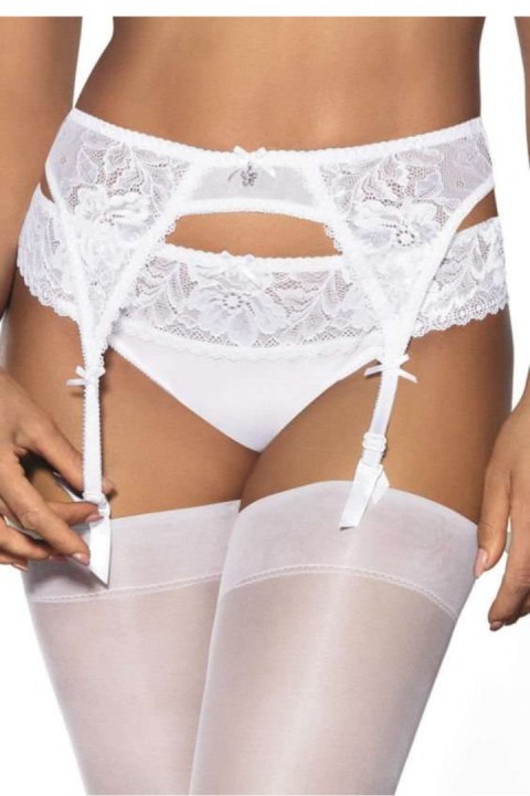 Gorsety, body, pasy Pas do pończoch Model Hannah P-0115/3 White - Mat Mat Gorsety, body, pasy Pas do pończoch Model Hannah P-0115/3 White - Mat Mat