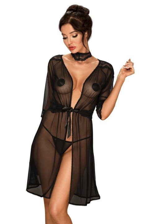 Komplet Peniuar Model Lutica Black - Obsessive Obsessive Komplet Peniuar Model Lutica Black - Obsessive Obsessive