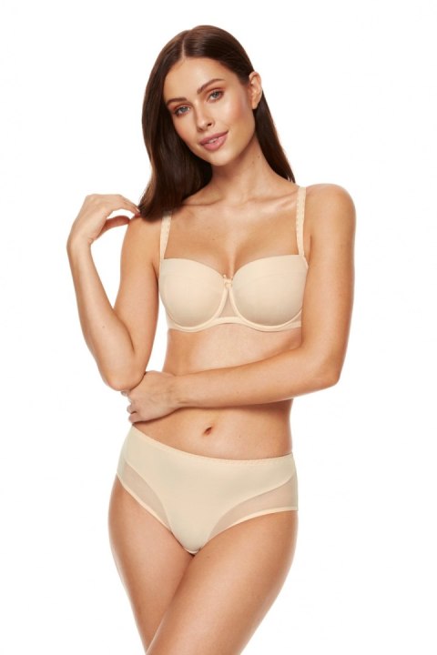 Biustonosz push up Biustonosz Usztywniany Model Zara B4 Beige - Gorteks Gorteks Biustonosz push up Biustonosz Usztywniany Model Zara B4 Beige - Gorteks Gorteks