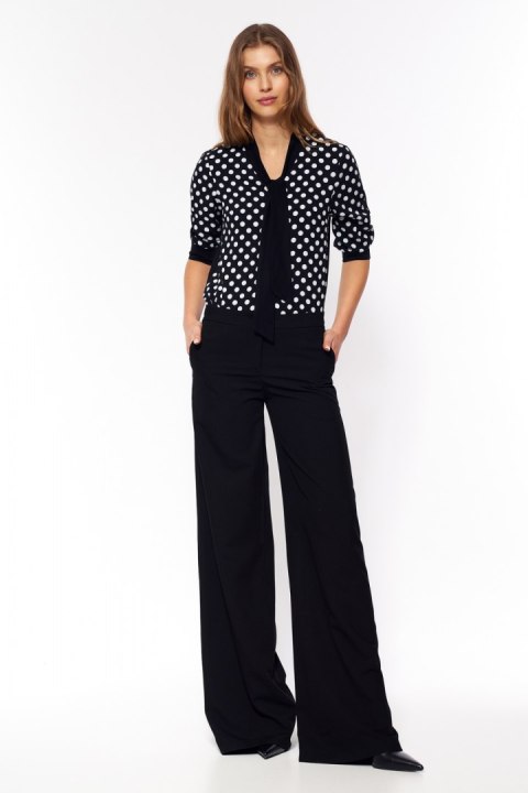 Czarne spodnie palazzo SD65 Black - Nife Nife Czarne spodnie palazzo SD65 Black - Nife Nife