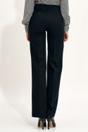 Czarne spodnie typu wide leg SD68 Black - Nife Nife Czarne spodnie typu wide leg SD68 Black - Nife Nife