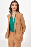 Karmelowa marynarka bez zapięcia Z49 Carmel - Nife Nife Karmelowa marynarka bez zapięcia Z49 Carmel - Nife Nife