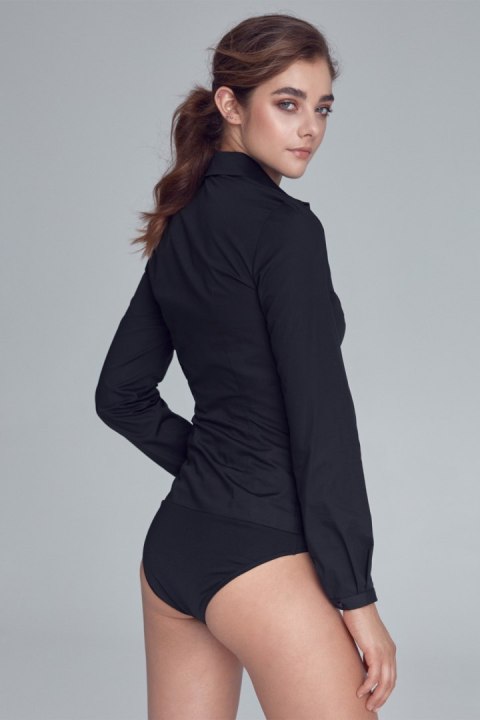 Klasyczna koszula body K54 Black - Nife Nife Klasyczna koszula body K54 Black - Nife Nife