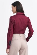 Koszula z wstawkami K82 Bordo - Nife Nife Koszula z wstawkami K82 Bordo - Nife Nife