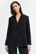 Marynarka oversize dwurzędowa Z69 Black - Nife Nife Marynarka oversize dwurzędowa Z69 Black - Nife Nife