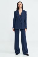 Marynarka oversize dwurzędowa prążek Z71 Navy - Nife Nife Marynarka oversize dwurzędowa prążek Z71 Navy - Nife Nife