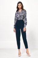 Spodnie Granatowe spodnie typu balloon SD76 Navy - Nife Nife Spodnie Granatowe spodnie typu balloon SD76 Navy - Nife Nife