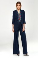 Spodnie typu palazzo SD31 Navy - Nife Nife Spodnie typu palazzo SD31 Navy - Nife Nife