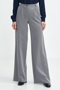 Spodnie z zakładkami wide leg SD104 Grey - Nife Nife Spodnie z zakładkami wide leg SD104 Grey - Nife Nife