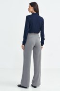 Spodnie z zakładkami wide leg SD104 Grey - Nife Nife Spodnie z zakładkami wide leg SD104 Grey - Nife Nife