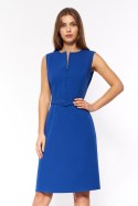 Sukienka Chabrowa elegancka sukienka bez rękawów S200 Chaber - Nife Nife Sukienka Chabrowa elegancka sukienka bez rękawów S200 Chaber - Nife Nife