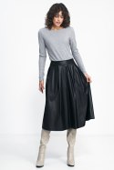 Szara bluzka z długim rękawem B157 Grey - Nife Nife