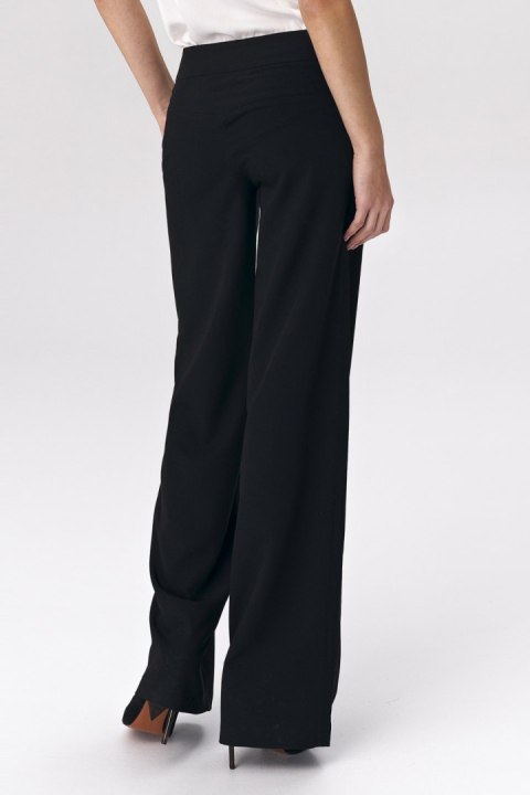 Czarne spodnie palazzo SD38 Black - Nife Nife Czarne spodnie palazzo SD38 Black - Nife Nife