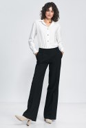 Czarne spodnie typu wide leg SD81 Black - Nife Nife Czarne spodnie typu wide leg SD81 Black - Nife Nife