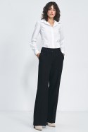 Czarne spodnie typu wide leg SD81 Black - Nife Nife Czarne spodnie typu wide leg SD81 Black - Nife Nife