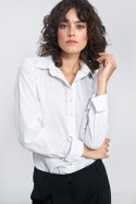 Elegancka biała koszula K71 White - Nife Nife Elegancka biała koszula K71 White - Nife Nife