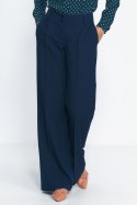 Granatowe spodnie typu wide leg SD81 Navy - Nife Nife Granatowe spodnie typu wide leg SD81 Navy - Nife Nife