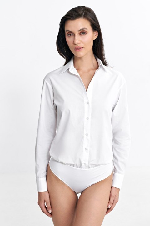 Koszula body K84 White - Nife Nife Koszula body K84 White - Nife Nife