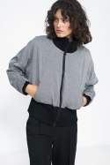 Kurtka w czarną jodełkę KU01 Black - Nife Nife Kurtka w czarną jodełkę KU01 Black - Nife Nife