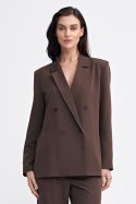 Marynarka oversize dwurzędowa Z69 Brown - Nife Nife Marynarka oversize dwurzędowa Z69 Brown - Nife Nife