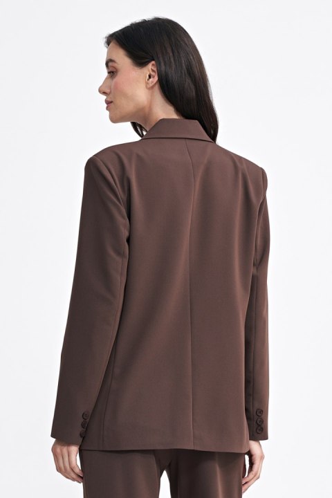 Marynarka oversize dwurzędowa Z69 Brown - Nife Nife Marynarka oversize dwurzędowa Z69 Brown - Nife Nife
