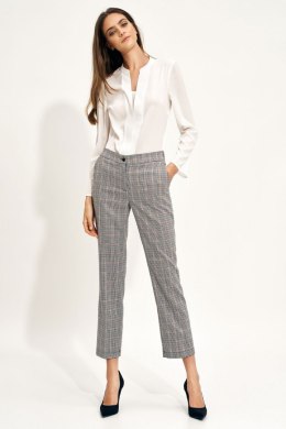 Spodnie Eleganckie spodnie chino w kratę SD74 Kratka - Nife Nife