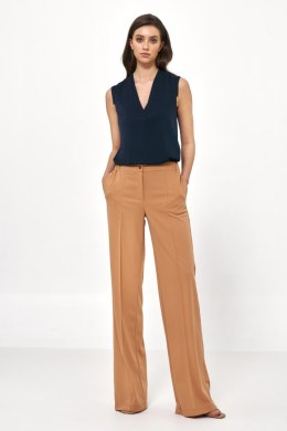 Spodnie Karmelowe spodnie loose cut SD77 Carmel - Nife Nife