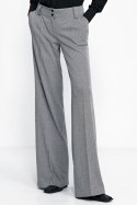 Spodnie wide leg w czarną jodełkę SD82 Black - Nife Nife Spodnie wide leg w czarną jodełkę SD82 Black - Nife Nife