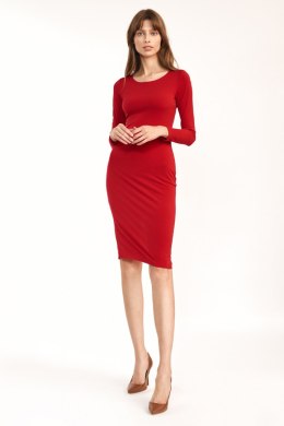 Sukienka Czerwona dopasowana sukienka S192 Red - Nife Nife