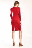 Sukienka Czerwona dopasowana sukienka S192 Red - Nife Nife Sukienka Czerwona dopasowana sukienka S192 Red - Nife Nife