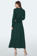 Sukienka Długa sukienka w kolorze butelkowej zieleni S154 Green - Nife Nife Sukienka Długa sukienka w kolorze butelkowej zieleni S154 Green - Nife Nife