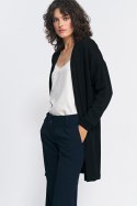 Sweter Niezapinany czarny sweter SW11 Black - Nife Nife Sweter Niezapinany czarny sweter SW11 Black - Nife Nife