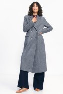 Szary płaszcz oversize PL20 Grey - Nife Nife Szary płaszcz oversize PL20 Grey - Nife Nife