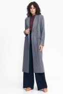 Szary płaszcz oversize PL20 Grey - Nife Nife Szary płaszcz oversize PL20 Grey - Nife Nife