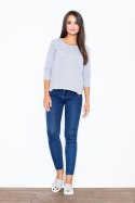 Bluza Damska Model 339 Grey - Figl Figl Bluza Damska Model 339 Grey - Figl Figl