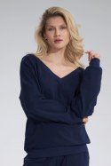 Bluza Damska Model M799 Navy - Figl Figl Bluza Damska Model M799 Navy - Figl Figl