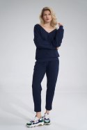 Bluza Damska Model M799 Navy - Figl Figl Bluza Damska Model M799 Navy - Figl Figl