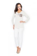 Bluzka Model M156 Beige - Figl Figl Bluzka Model M156 Beige - Figl Figl
