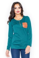 Bluzka Model M156 Green - Figl Figl Bluzka Model M156 Green - Figl Figl