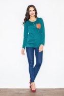 Bluzka Model M156 Green - Figl Figl Bluzka Model M156 Green - Figl Figl