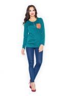 Bluzka Model M156 Green - Figl Figl Bluzka Model M156 Green - Figl Figl